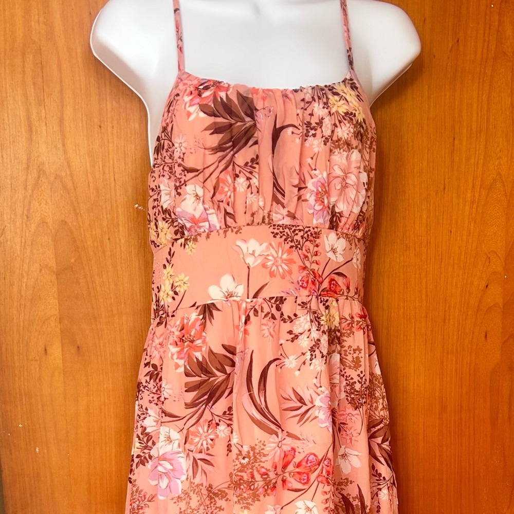 As U Wish Floral High-Low Dress | Spaghetti Straps | Back Tie Detail